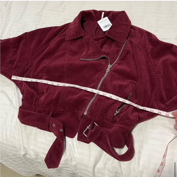 NWT Free People Slouchy Corduroy Dolman Moto
Jacket Merlot Red size Small - Picture 14 of 16
